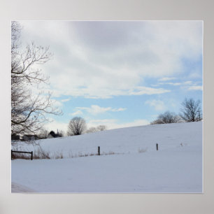 Poster Photo du paysage hivernal