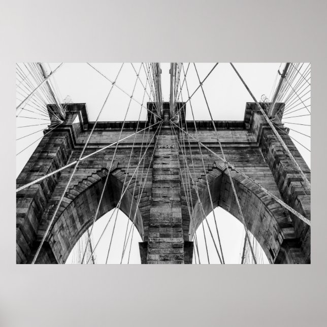Poster Photo du pont Brooklyn à New York (Devant)