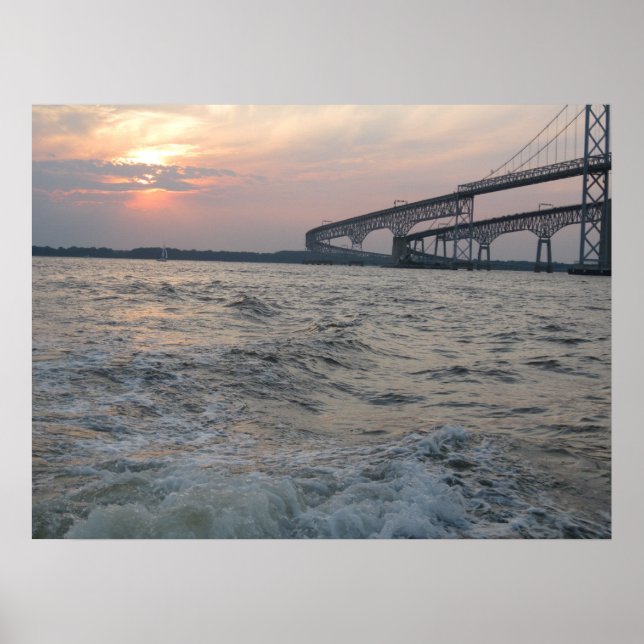 Poster photo du pont de la baie Chesapeake (Devant)