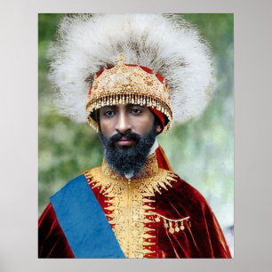 Poster Photo du roi Haile Selassie d'Ethiopie Canvas Pr