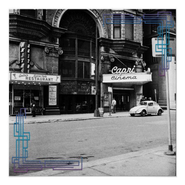 Poster photo du théâtre Capri de Chicago 1967 (Devant)