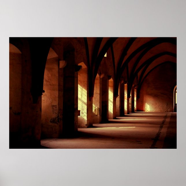 Poster Photo d'un couloir vide (Devant)