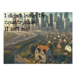 Poster Photo d'un mignon chalet avec une ville à proximit