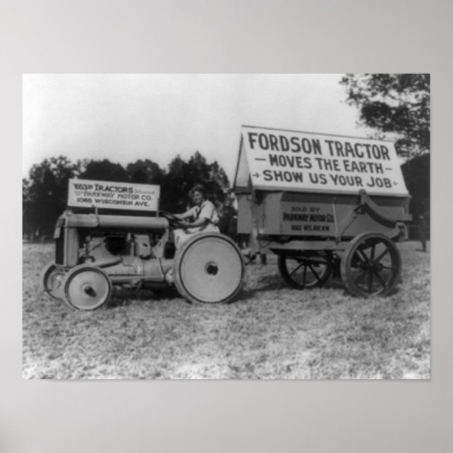 Poster Photo d'un tracteur Fordson (Devant)
