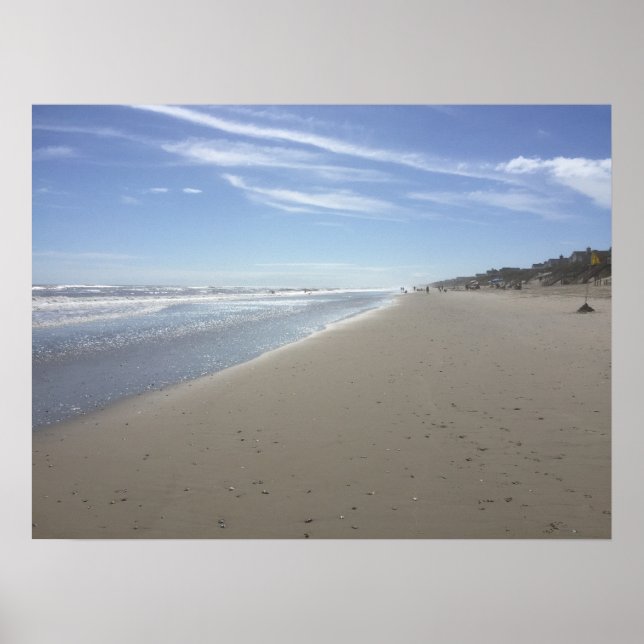 Poster Photo d'une plage de l'océan Atlantique à Low Tide (Devant)