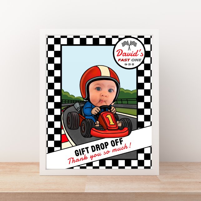 Poster Photo et Merci personnalisés Fast ONE | Départ cad (Créateur téléchargé)