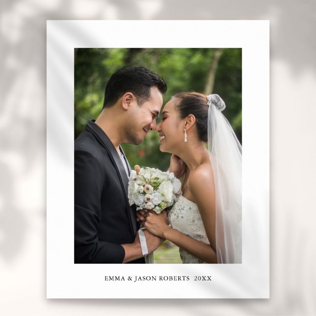 Poster Photo et nom du Mariage personnalisé Imprimer (Personalized Wedding Photo and Name Print)