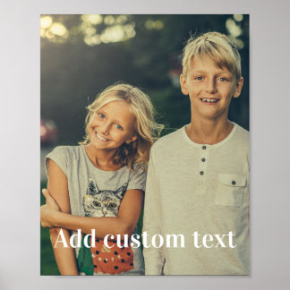 Poster Photo et texte personnalisés