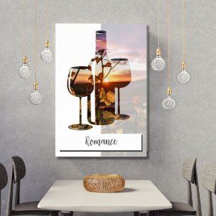 Poster Photo et texte personnalisés Bouteille et deux ver