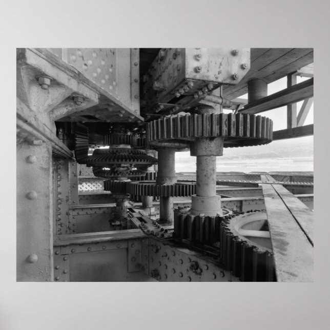 Poster Photo industrielle - Engin de tournage du pont fer (Devant)