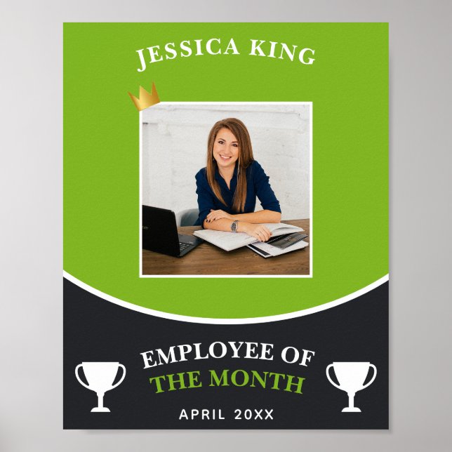 Poster Photo Lime Green Employé Du Mois (Devant)