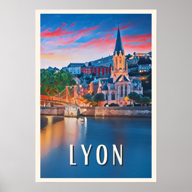 Poster Photo Lyon Vintage (Devant)