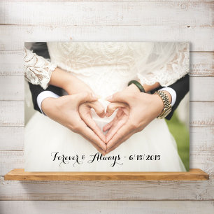 Poster Photo Mariage personnalisée pour toujours et toujo
