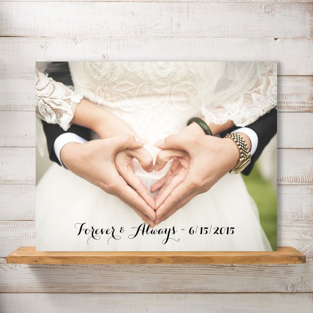 Poster Photo Mariage personnalisée pour toujours et toujo (Créateur téléchargé)