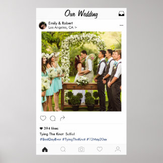 Poster photo mariage Style médias sociaux
