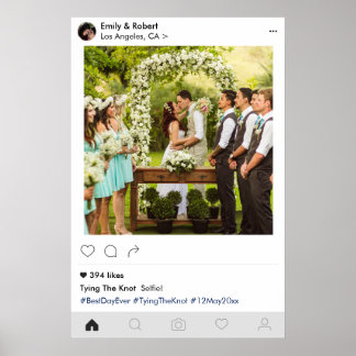 Poster photo mariage Style médias sociaux