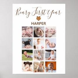 Poster Photo mensuelle Baby First Birthday Display