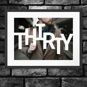 Poster Photo moderne du 30e anniversaire