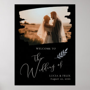 Poster Photo moderne en détresse Mariage noir Accueil