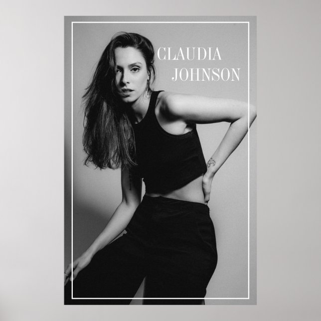 Poster Photo moderne et design noir et blanc (Devant)