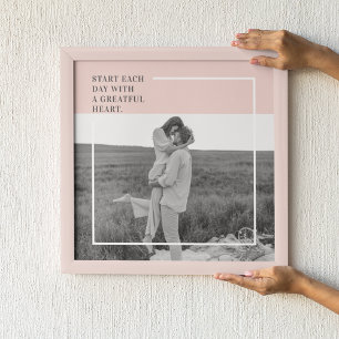 Poster Photo moderne Pastel Pink Famille Beau Cadeau