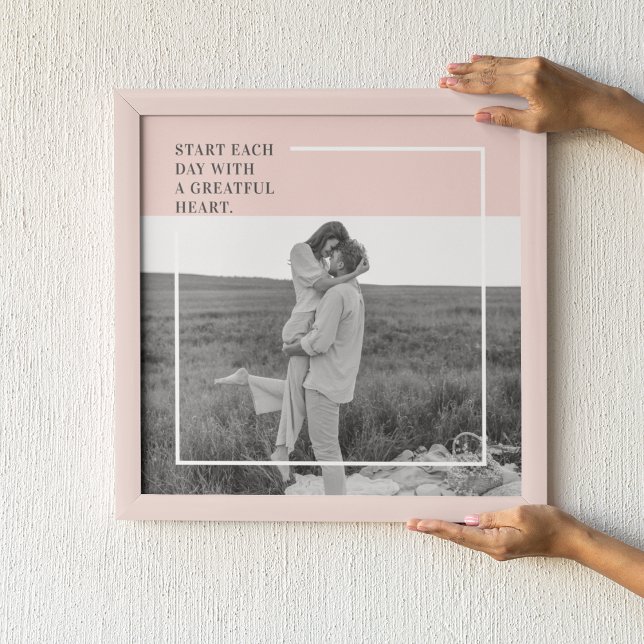 Poster Photo moderne Pastel Pink Famille Beau Cadeau (Créateur téléchargé)