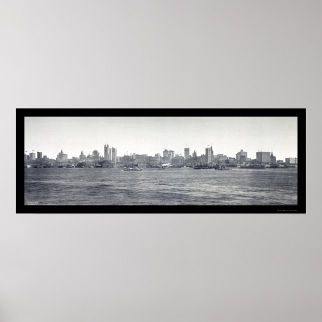 Poster Photo New York Skyline 1900 (Devant)