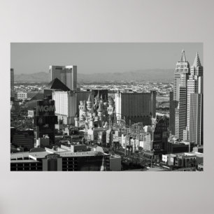 Poster Photo noire et blanche de Las Vegas