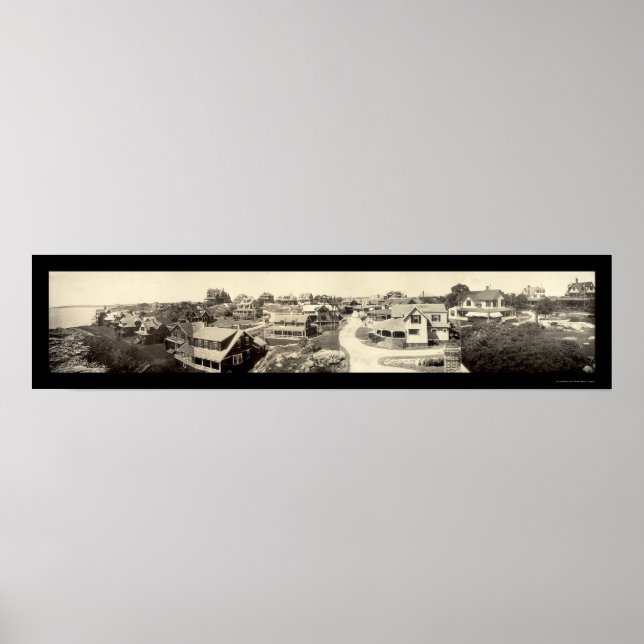 Poster Photo Oceanview Marblehead 1908 (Devant)