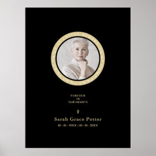 Poster Photo ornementale évoquant les funérailles aimées 