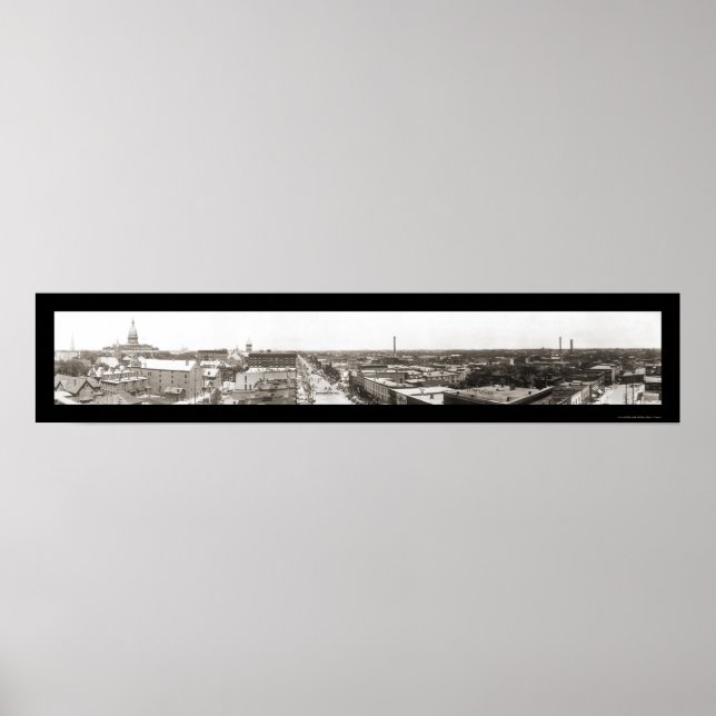 Poster Photo panoramique de Lansing MI 1912 (Devant)