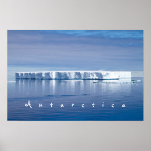 Poster Photo paysage de l'iceberg Antarctique avec texte 