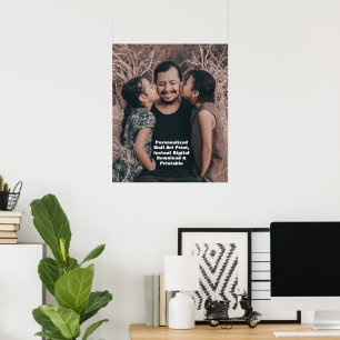 Poster photo Père & Filles, Custom Family Art