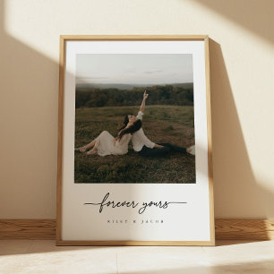 Poster Photo personnalisé 'À jamais vôtre' pour couple mo