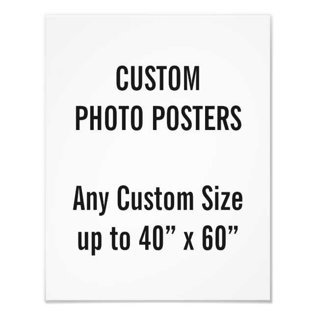 Poster photo personnalisé de 11 po x 14 po, jusqu' (Devant)