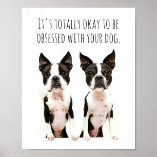 Poster Photo personnalisé de Boston Terrier en Pop Art