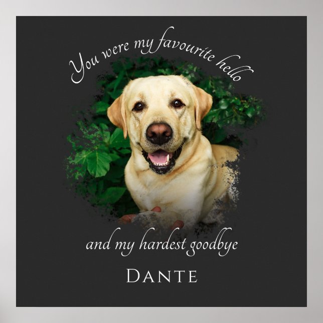Poster photo personnalisé Pet Memorial (Devant)