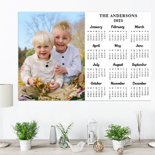 Poster Photo personnalisée 2025 Calendrier du Nouvel An 1