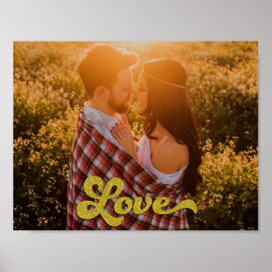 Poster Photo personnalisée avec superposition d'amour en