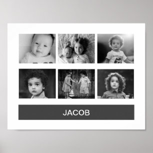 Poster Photo personnalisée en noir et blanc - personnalis
