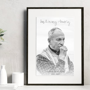 Poster Photo personnalisée en noir et blanc pour le servi