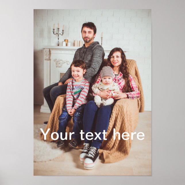 Poster Photo personnalisée et/ou texte (Devant)
