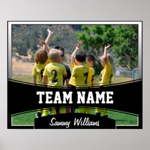 Poster Photo personnalisée, nom de l'équipe et nom du jou