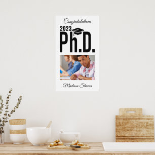 Poster Photo personnalisée, nom et année de doctorat