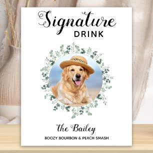 Poster Photo personnalisée Signature Boissons Mariage ani