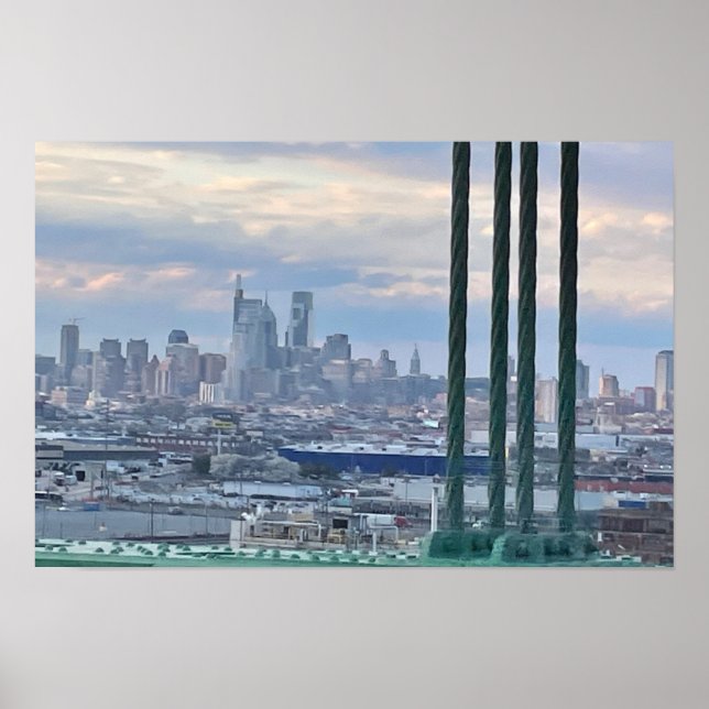 Poster photo Philadelphia Skyline (Devant)