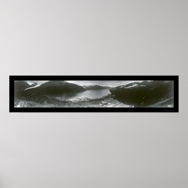 Poster Photo Pittoresque Whittier Alaska 1957 (Devant)