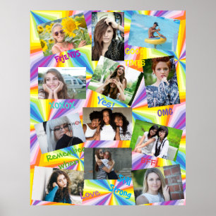 Poster photo psychédélique Amis Thème HAMbWG