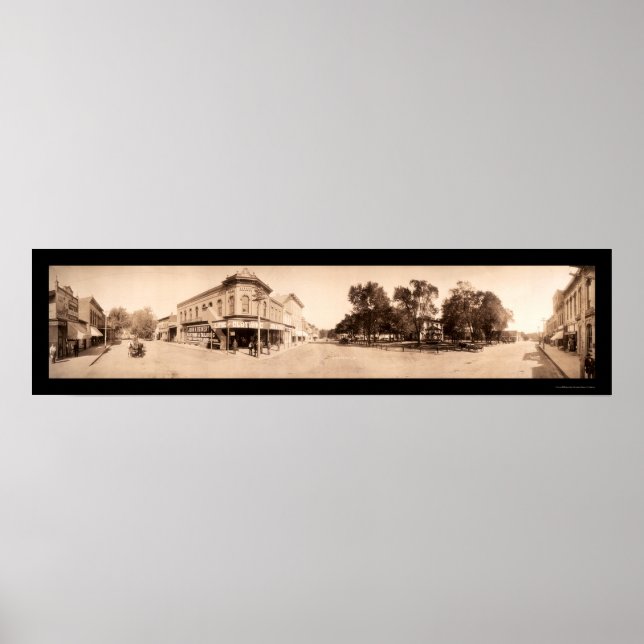 Poster Photo Sigourney Iowa 1908 (Devant)