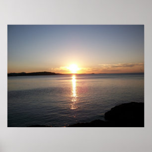 Poster Photo Sunset Lake Superior Marquette